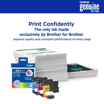 Brother LC501 Black/Cyan/Magenta/Yellow Standard Yield Ink Cartridge (LC501 4PKS)