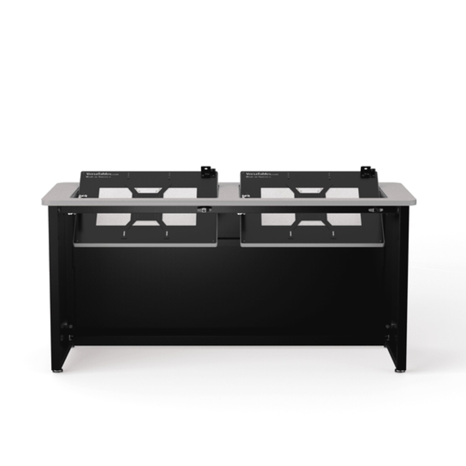 VersaDesk Enclosed Revolution 60W Computer Desk, Grey/Black (RSD6024-BG)