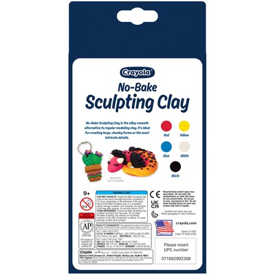 Crayola Sculpting Clay, Assorted Colors, 5/Pack (BIN570230)