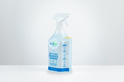 Simpleaf Clean Carpet Spot & Stain Remover, Fresh Meadow Breeze, 24 oz., 4/Carton (S-SRBL04-24-FMB)