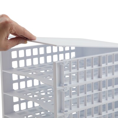 Thinkspace Literature organizer 8-Compartment Literature Organizers, 21" x 12.25", White (39444)