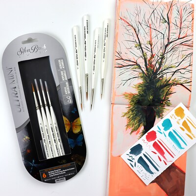 Silver Brush Ultra Mini Ultimate Round, 4 /Pack (SLVUMS2455S)