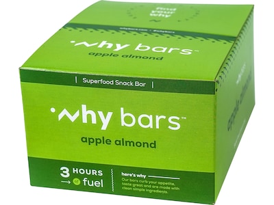Why Bars Gluten-Free Apple Almond Superfood Energy Bar, 2.04 oz., 12 Bars/Box (WB3)