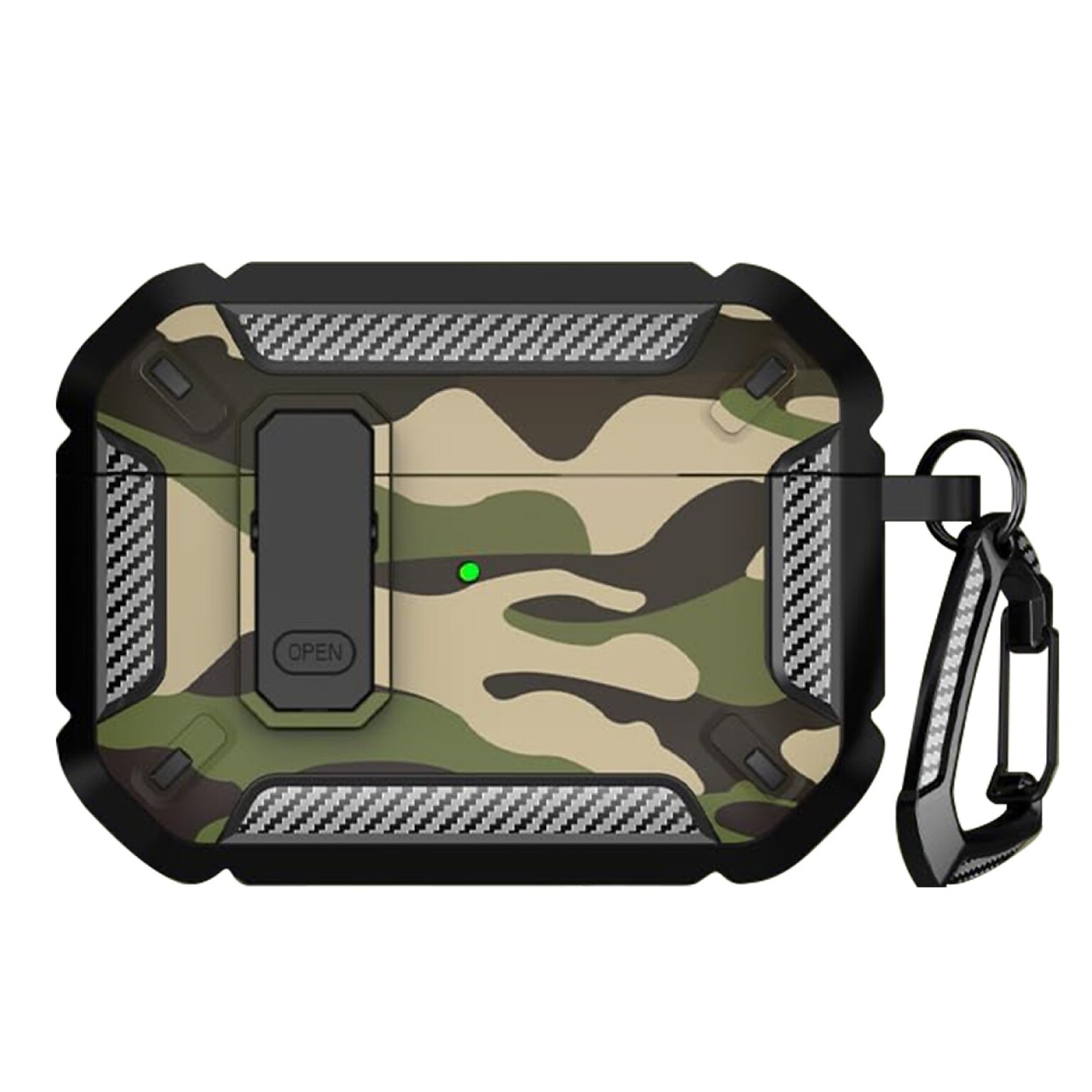 SaharaCase Raider Series Heavy Duty Secure Lock Case for Airpods Pro 3, Shock Absorbing Corners, Camo Green (HP00223)