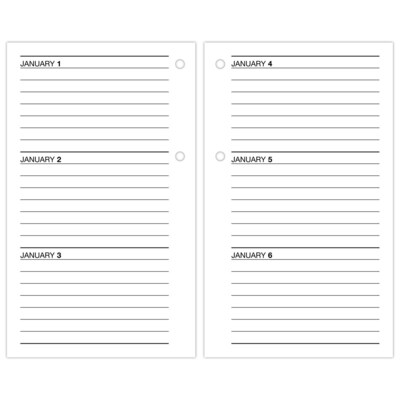 2027 AT-A-GLANCE 6" x 3.5" Daily Calendar Refill Pages, White (E717-50-27)