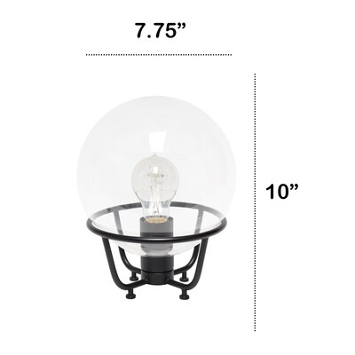 Lalia Home Old World Globe Glass Table Lamp, Black (LHT-5032-BK)