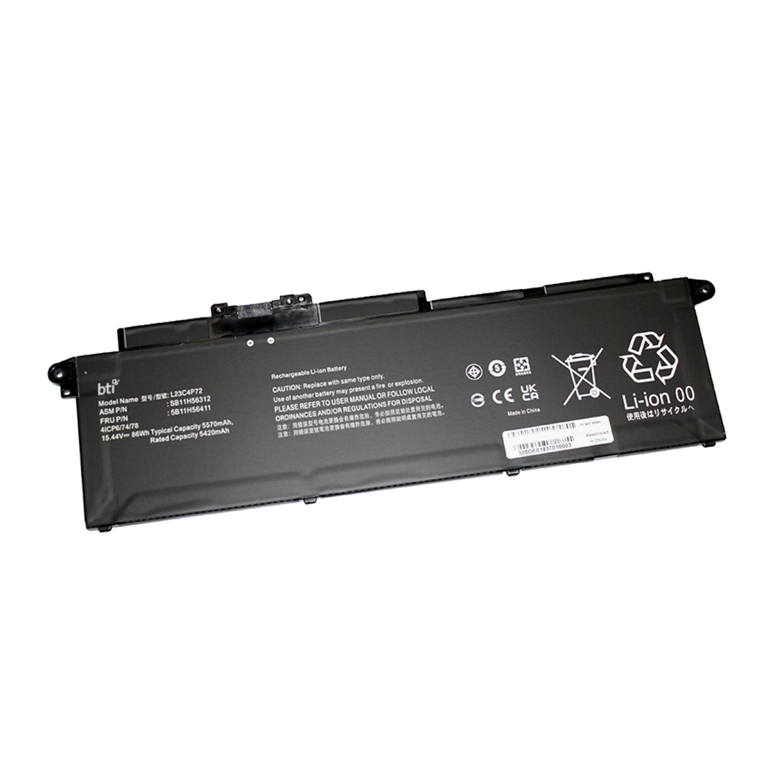 Battery Technology Lithium-Ion Battery for Lenovo Thinkpad T16 Gen 3 Laptop (L23C4P72-BTI)