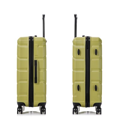 DUKAP Sense 3-Piece Hardside Spinner Carry-On Luggage Set, TSA Checkpoint Friendly, Green (DKSENSML-GRN)