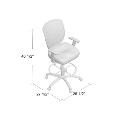 Boss Contract Mesh Drafting Stool, Black (B16021)