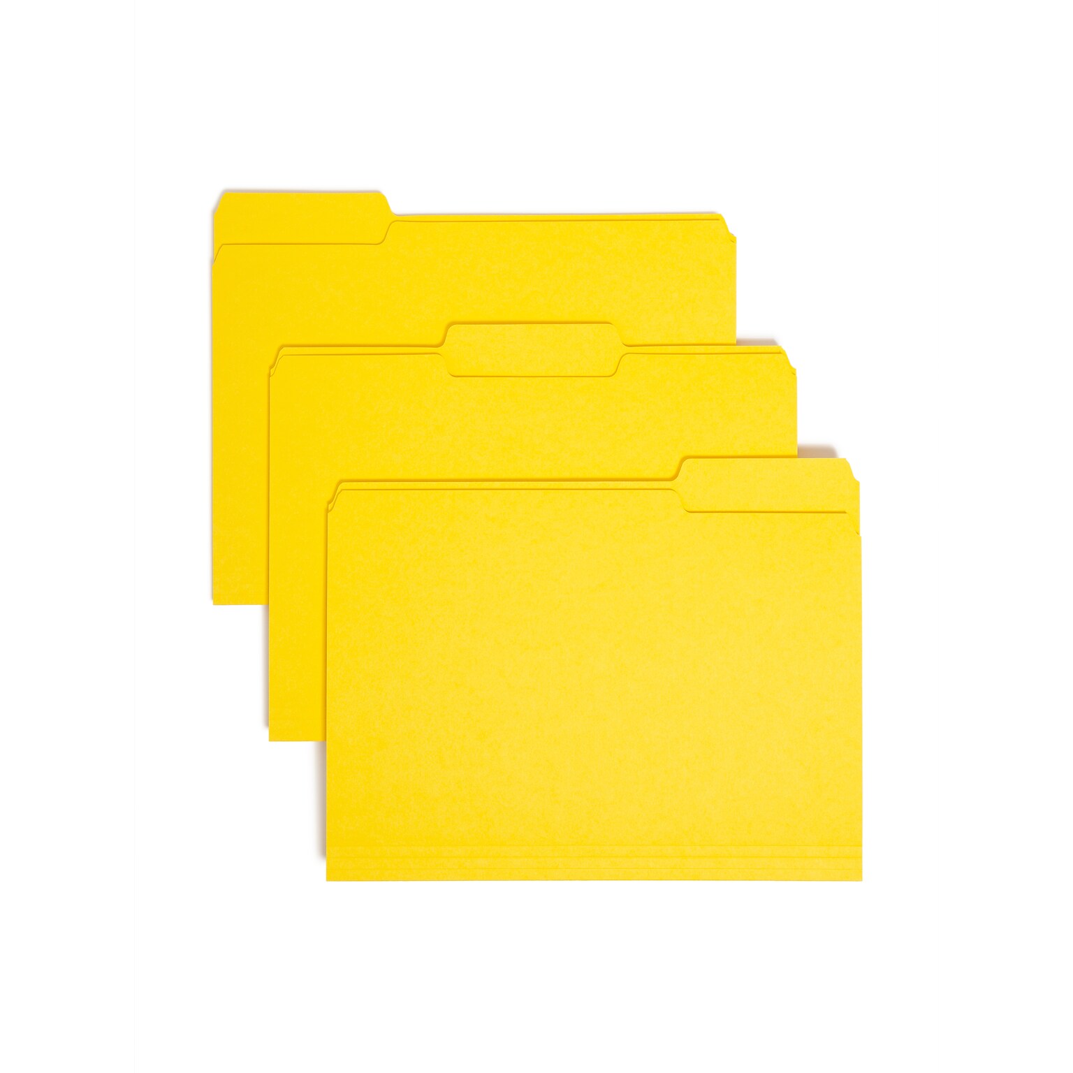 Smead Interior File Folder, 1/3-Cut Tab, Letter Size, Yellow, 100/Box (10271)