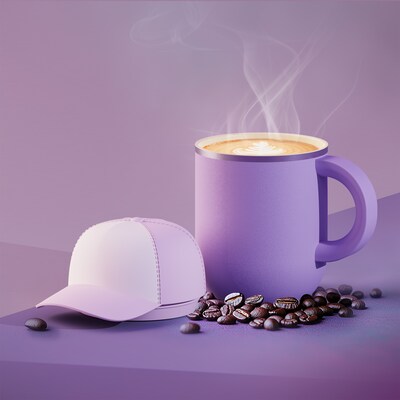 ASOBU Happy Hat Stainless Steel Double Wall Insulated Travel Mug, 13 oz., Purple, (ADNASM25BCPURP)