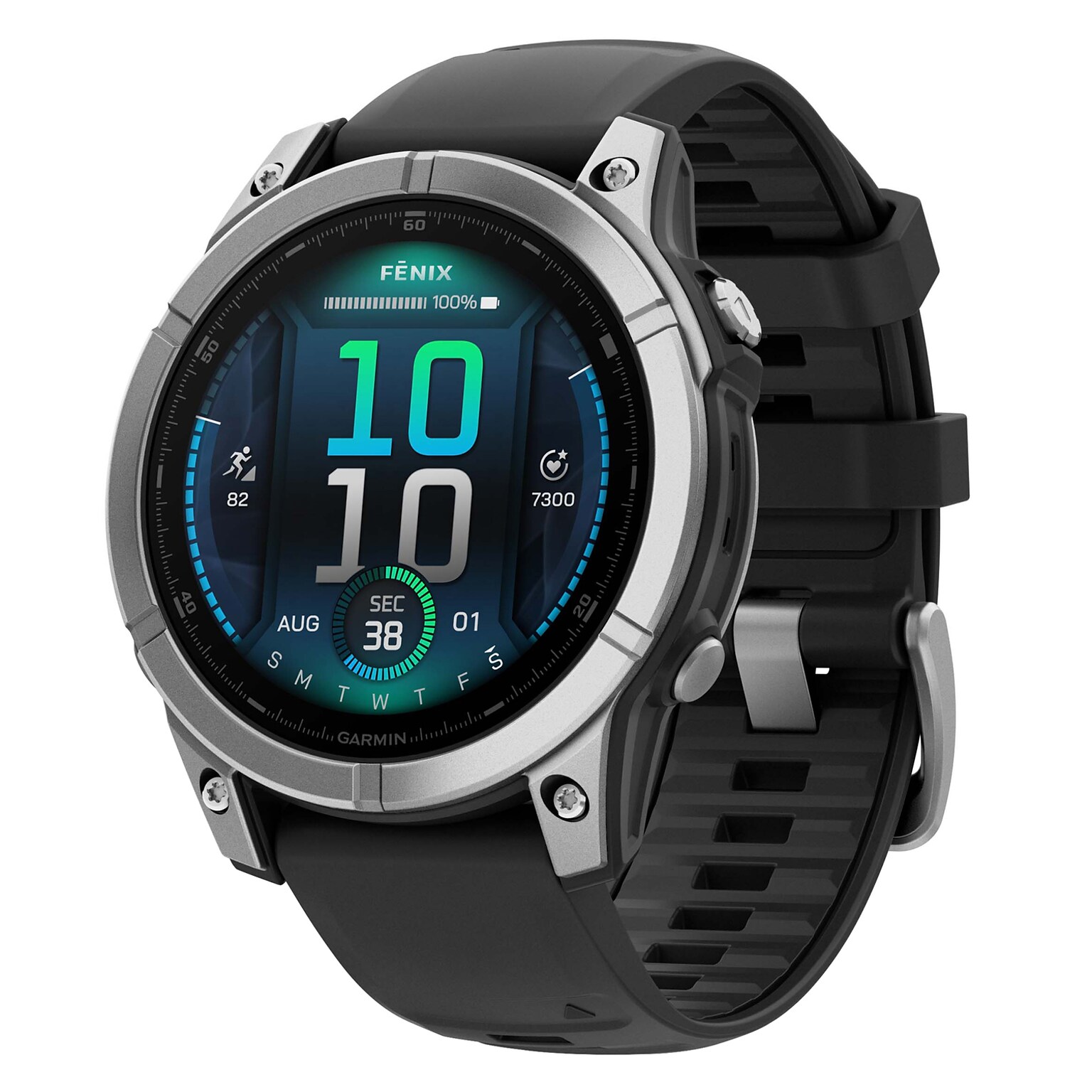 Garmin fenix E AMOLED Multisport GPS Smartwatch, Stainless Steel & Black, 47mm (GRM0302502)