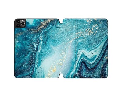 SaharaCase Marble Series Folio Case for Apple iPad Pro 12.9" (4th, 5th, and 6th Gen 2020-2022), Green (TB00034)