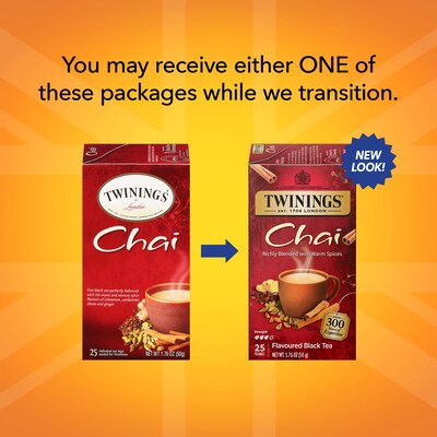 Twinings of London Chai Tea Bags, 25/Box (TNA51730)