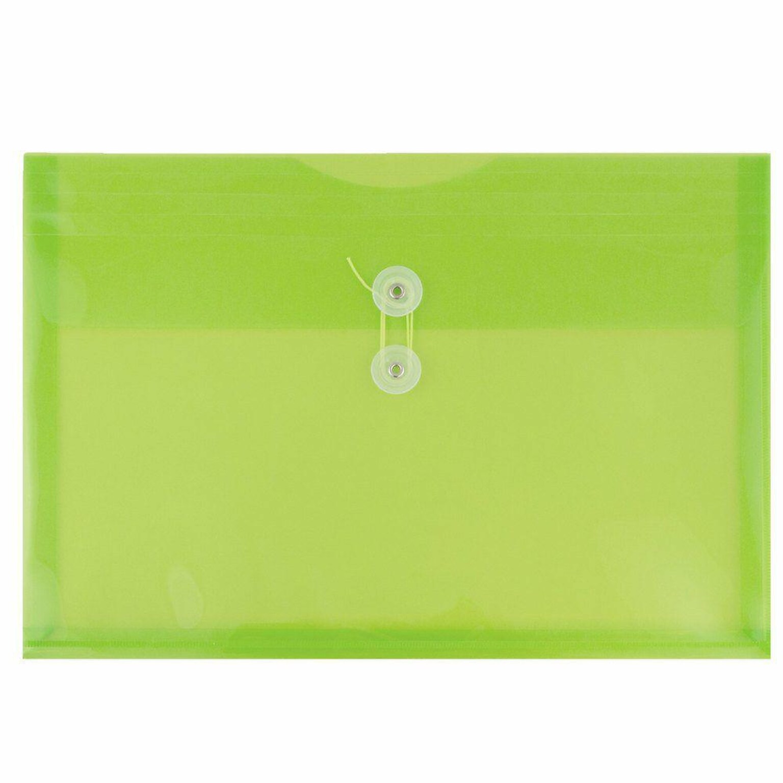 JAM Paper Premium Plastic Document File, 1 Pocket, Legal, Lime Green, 3/Pack (219B1ligrx3)