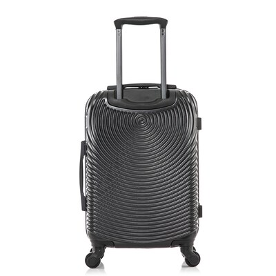 DUKAP Inception 22.04" Hardside Suitcase, 4-Wheeled Spinner, TSA Checkpoint Friendly, Black (DKINC00S-BLK)