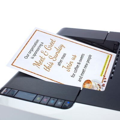 Great Papers Latte Coffee Beans Everyday Letterhead, Multicolored, 50 Sheets/Pack (2025009)