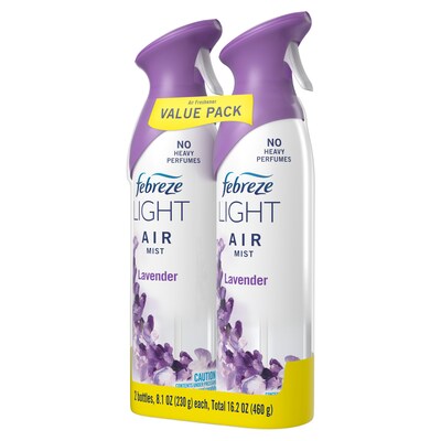 Febreze Air Mist Air Freshener Spray, Lavender LIGHT Scent, 8.1 oz., 2/Pack (4214/6578)