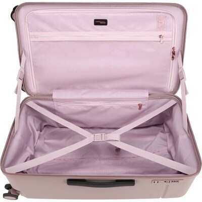 SwissDigital KATY ROSE NG 40.9 Hardside Suitcase, 4-Wheeled Spinner, TSA Checkpoint Friendly, Lotus Pink (SD452725W-82)