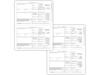 ComplyRight 1099-MISC 3-Part Tax Form Set with Recipient Copy Only, 50/Pack (6113)