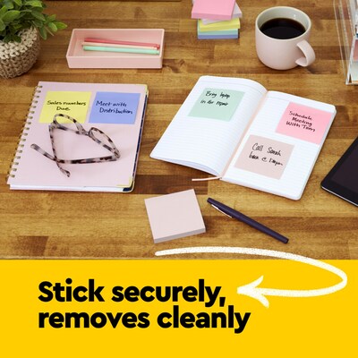 Post-it Notes, 3" x 3", Canary Collection, 100 Sheet/Pad, 18 Pads/Pack (654144B)