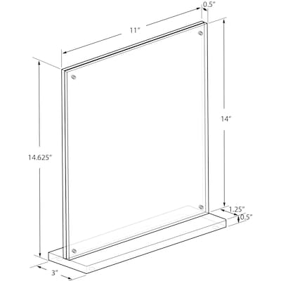 Azar Card Holder, Desktop/Countertop, Front Loading Acrylic (104770)
