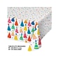 Creative Converting Hats Off Birthday Tablecloth, Multicolor, 3/Pack (DTC372506TC)