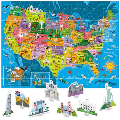 Headu Discover the USA 108-Piece Jigsaw Puzzle (HDUMU57946)