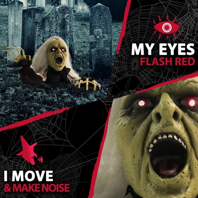 Haunted Hill Farm Animatronic Crawling Witch (HHGBZOMB-1LSA)