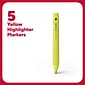 TRU RED™ Pocket Stick Highlighter with Grip, Chisel Tip, Yellow, 5/Pack (TR54578)