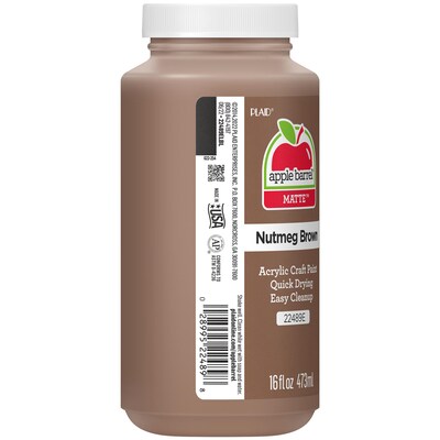 Apple Barrel Acrylic Paint Matte, 16oz., Nutmeg Brown, 3/Pack(APP22489E-3)