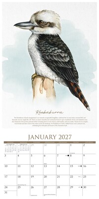 2027 Willow Creek The Art of Birds 12" x 12" Monthly Wall Calendar, Assorted Colors (62579)