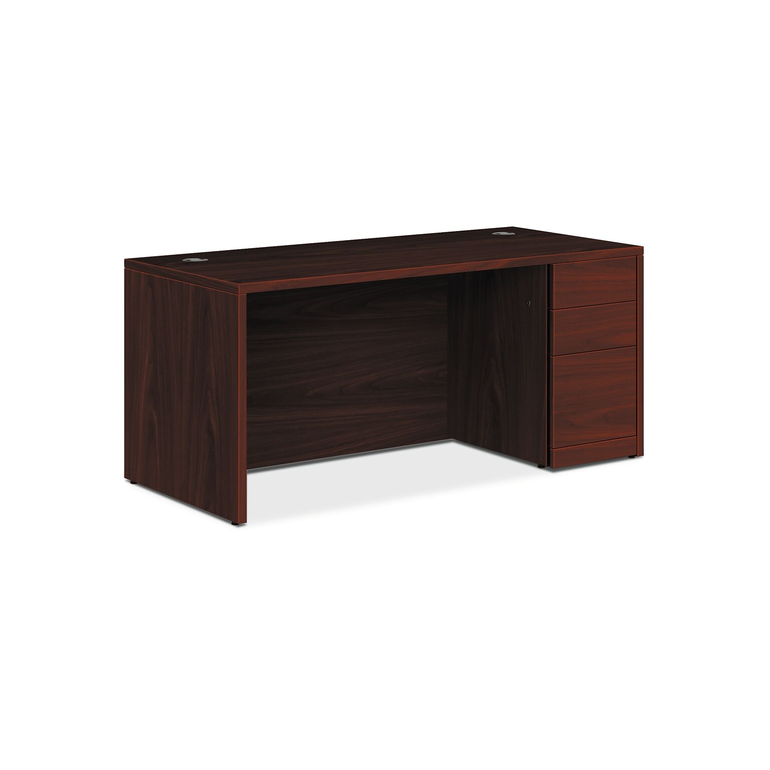 HON 10500 Series 66W Right Pedestal Desk, Mahogany (HON105897RNN)