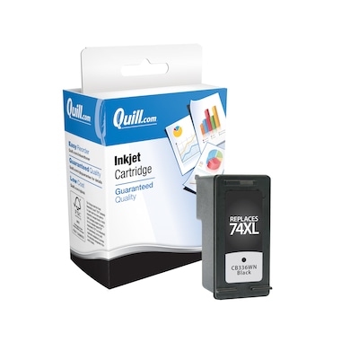 Quill Brand®  Remanufactured Black High Yield Inkjet Cartridge  Replacement for HP 74XL (CB336WN) (L