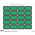 Tabbies Exhibits-U-Create Labels, Blank, 1 X 1 5/8, Green, 240/Pack (48094)