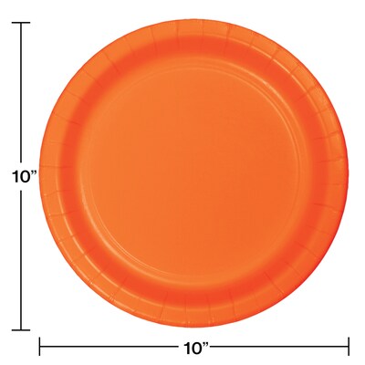 Creative Converting Touch of Color Banquet Plates, Sunkissed Orange, 240/Carton (50191B)