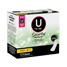 U by Kotex Security Lightdays Liner, Unscented, 129/Pack (49060)