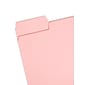 Smead File Folders, 1/3-Cut Tab, Letter Size, Pink, 100/Box (12643)