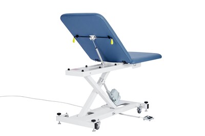 Viva Comfort XRO 2-Section Electric Height and Back Adjustable Exam Table, 600 lbs Capacity, Blue (ADI903-20-BLU-MK)