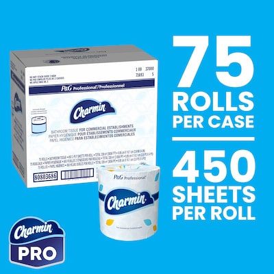 Charmin Professional Toilet Paper, 2-ply, White, 450 Sheets/Roll, 75 Rolls/Case (71693)