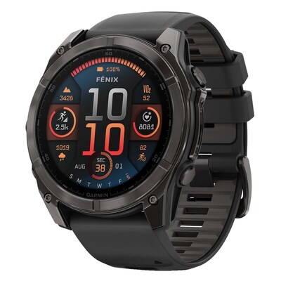 Garmin fenix 8 Smart Watch, 51-mm, Carbon Gray & Black (GRM0290520)