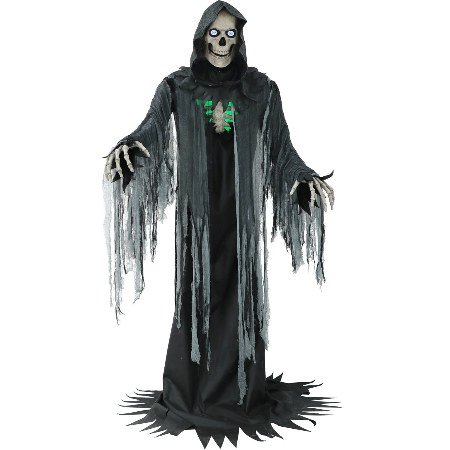 Haunted Hill Farm 10 Tall Motion-Activated Towering Reaper (HHTWRRPR-2FLSA)