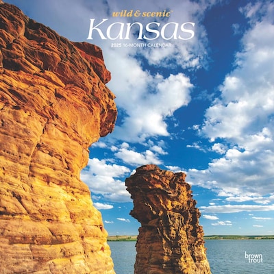 2025 BrownTrout Kansas Wild & Scenic 12 x 12 Monthly  Wall Calendar (9781975474997)