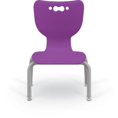 MooreCo 10" Hierarchy Student Chair with 4 Legs, Purple/Platinum Base (703673561839)