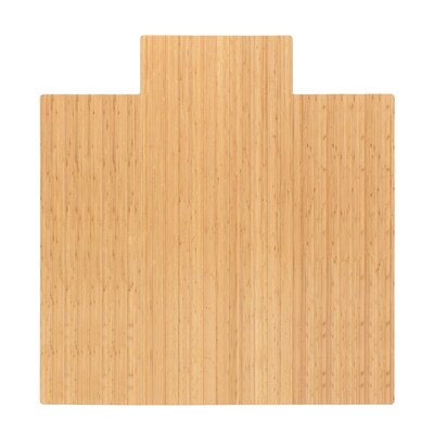 Anji Mountain Standard Bamboo Carpet & Hard Floor Chair Mat with Lip, 55 x 57, Natural (AMB24008)