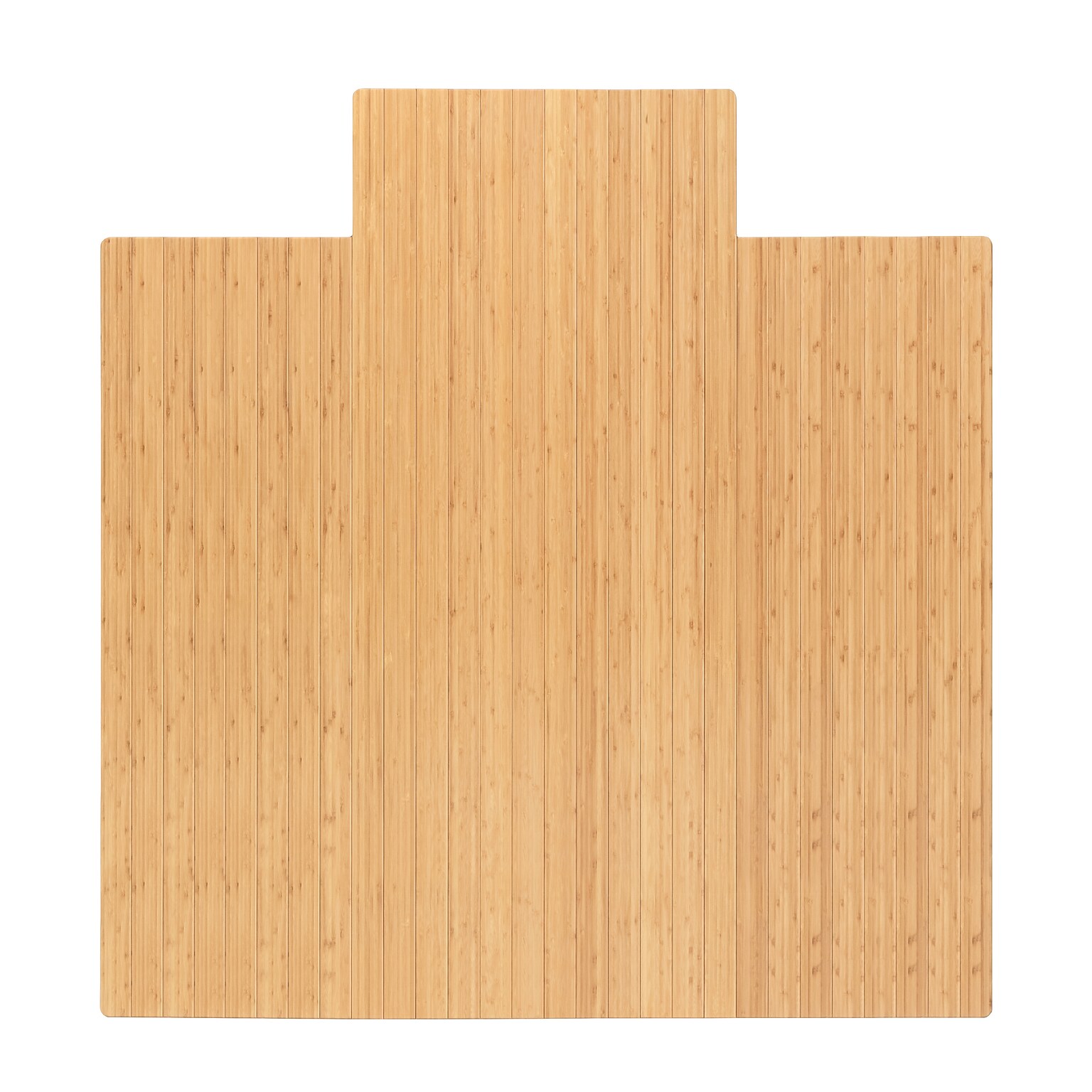 Anji Mountain Standard Bamboo Carpet & Hard Floor Chair Mat with Lip, 55 x 57, Natural (AMB24008)
