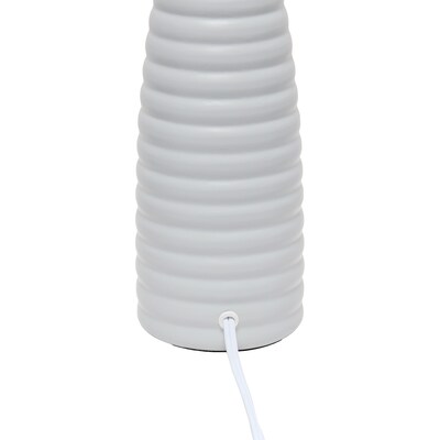 Simple Designs Alsace Bottle Table Lamp, Gray (LT2076-GRY)