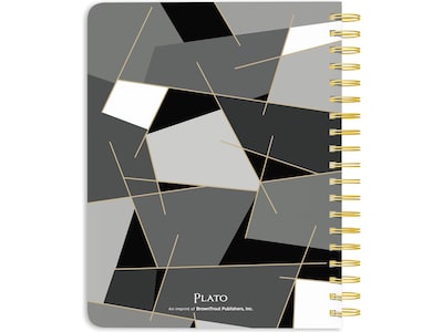 2024-2025 Plato Pen & Ink 6 x 7.75 Academic Weekly Planner, Hardcover, Ivory/Ebony (9781975480417)