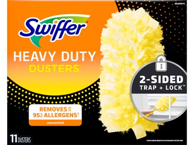 Swiffer Heavy-Duty Duster Refill, Yellow, 11/Box, 3 Boxes/Carton (99035)