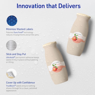 Avery Cigar Laser Multipurpose Labels, 1.5" x 3.5", White, 500/Box (19479399166)